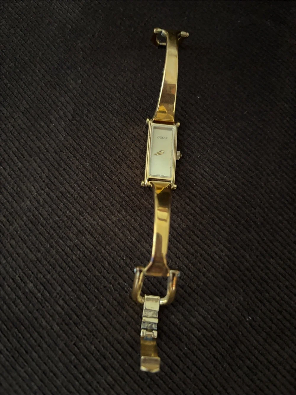 Gucci Women's Gold Rectangular Bracelet Watch